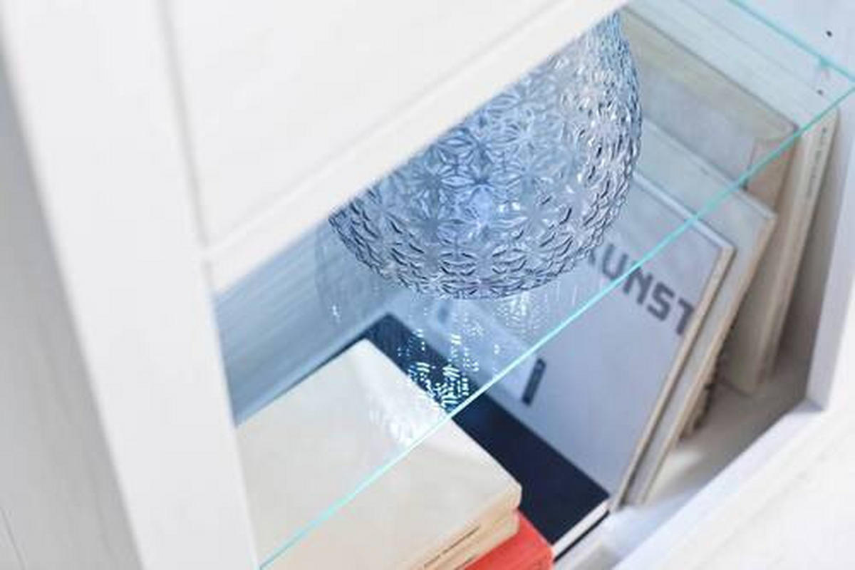 VITRINE in Eichefarben, Pinienfarben  - Eichefarben/Schwarz, Lifestyle, Glas/Holzwerkstoff (73/210/40cm) - Livetastic