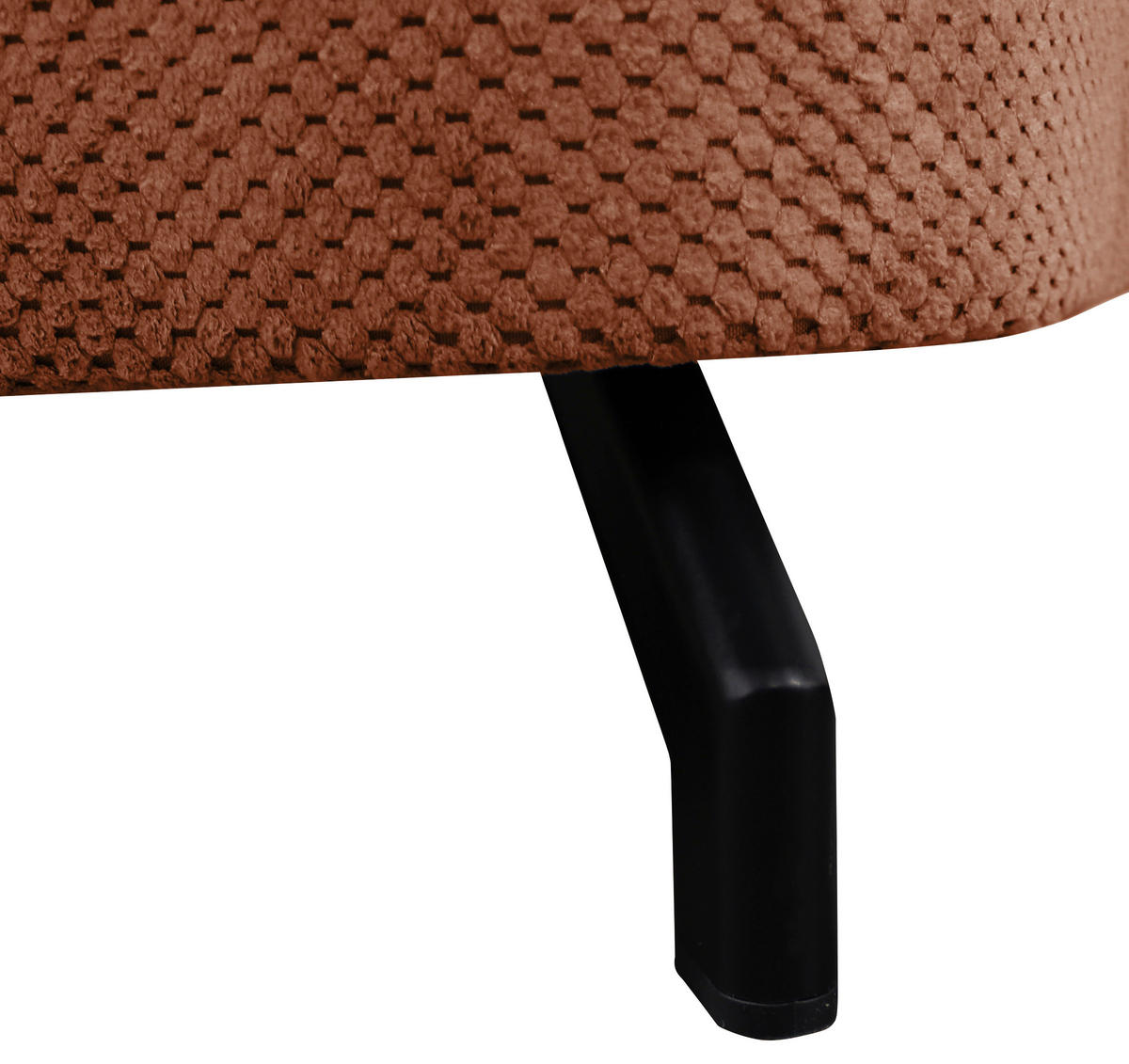 ECKSOFA OMEGA in Chenille Rot  280/186 cm  - Rot/Schwarz, Design, Textil/Metall (280/186cm) - MID.YOU