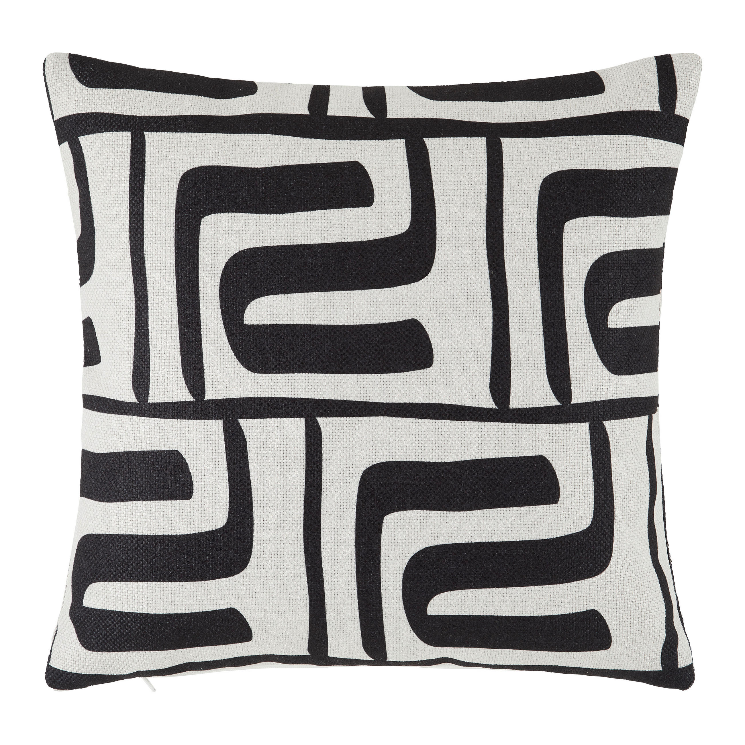 Prydnadskudde Ottawa   40/40/40 cm  - beige/svart, Modern, textil (40/40/40cm) - Premium Living