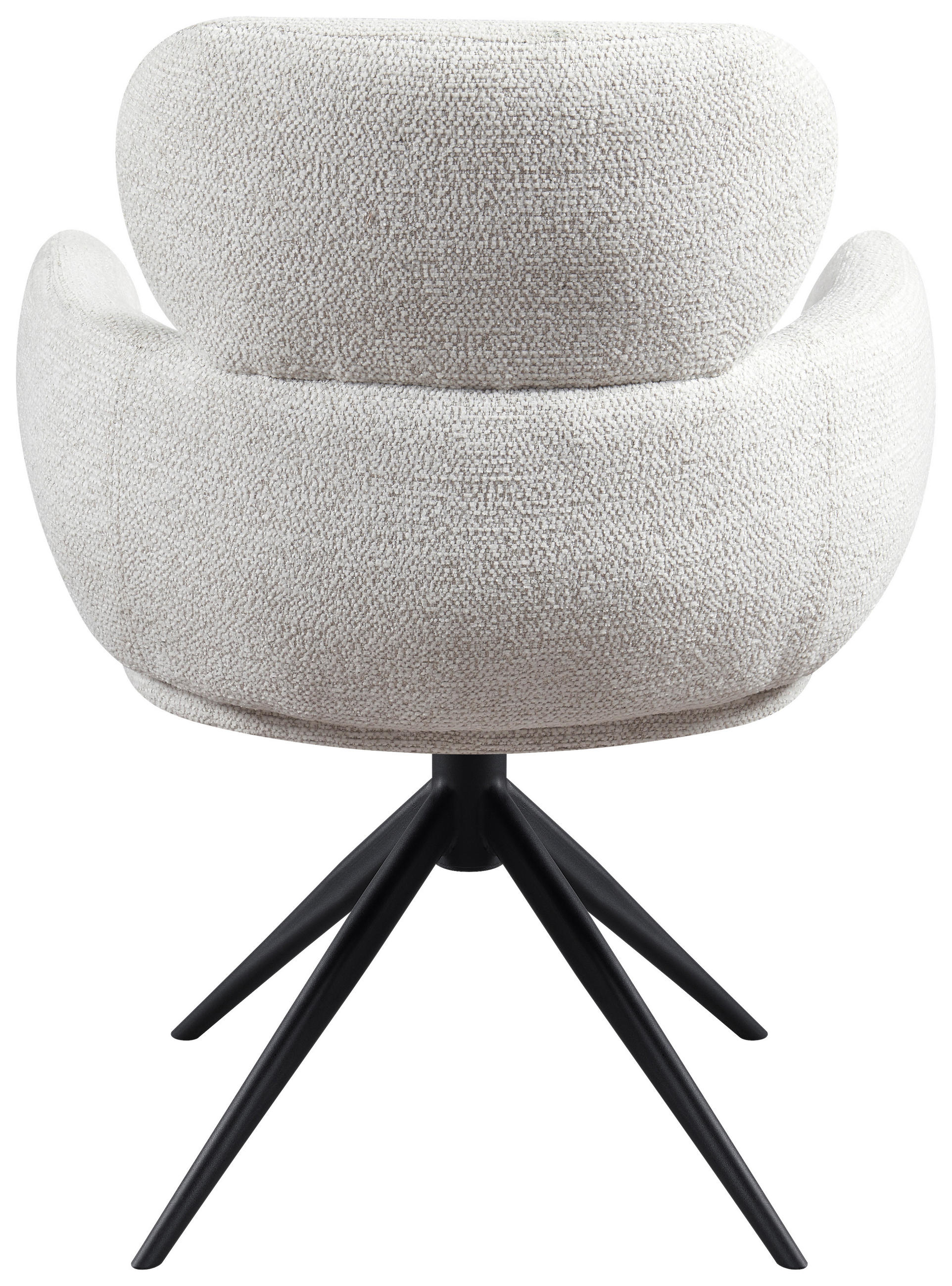 ARMLEHNSTUHL  in Eisen Webstoff  - Creme/Schwarz, Design, Textil/Metall (64/88/62cm) - Novel