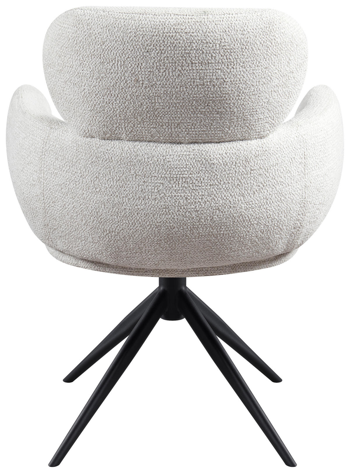 ARMLEHNSTUHL  in Eisen Webstoff  - Creme/Schwarz, Design, Textil/Metall (64/88/62cm) - Novel