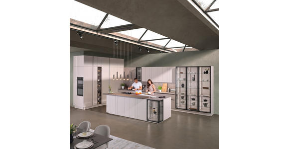 EINBAUKÜCHE   - Eichefarben/Sahara, Design, Holzwerkstoff - Dieter Knoll