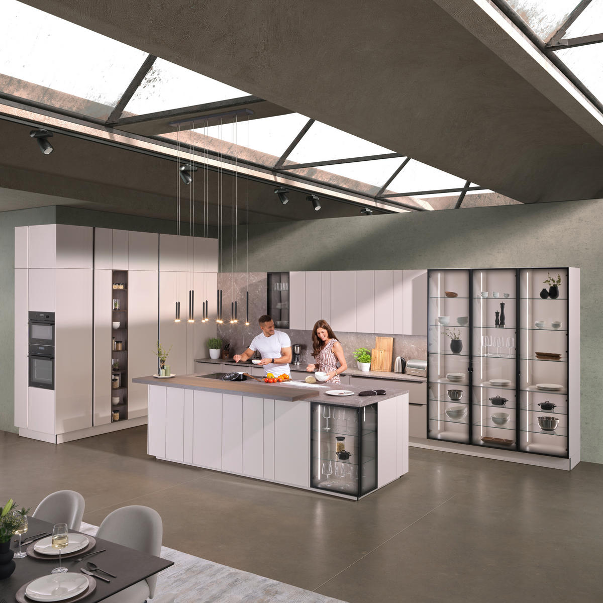 INBYGGNADSKÖK   - sahara/ekfärgad, Design, trämaterial - Dieter Knoll