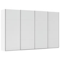 SCHWEBETÜRENSCHRANK 360/223/68 cm 4-türig Weiß  - Alufarben/Weiß, Basics, Holzwerkstoff/Metall (360/223/68cm) - Novel