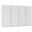 SCHWEBETÜRENSCHRANK  in Weiß  - Alufarben/Weiß, Basics, Holzwerkstoff/Metall (360/223/68cm) - Novel