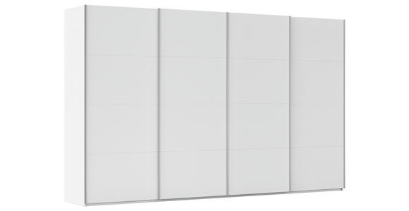 SCHWEBETÜRENSCHRANK  in Weiß  - Alufarben/Weiß, Basics, Holzwerkstoff/Metall (360/223/68cm) - Novel
