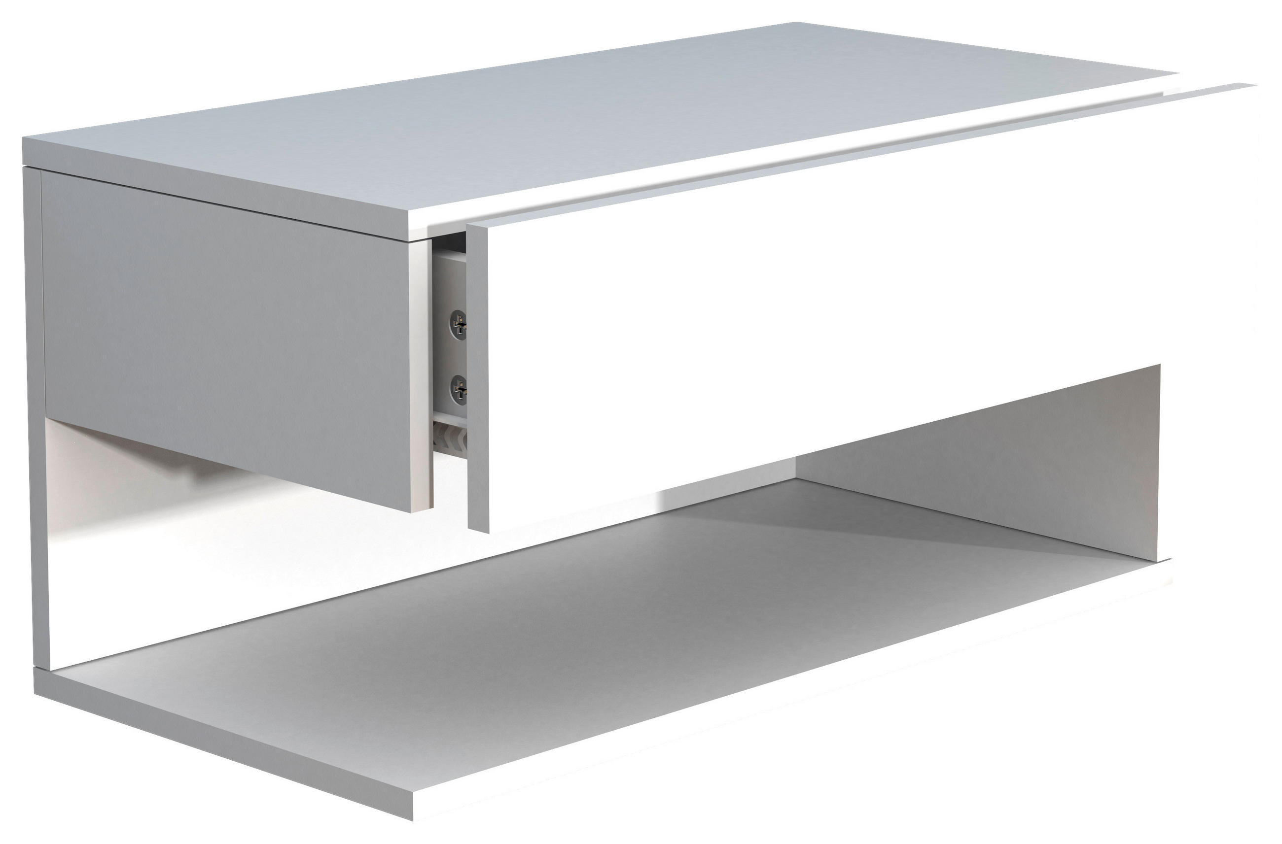 SÄNGBORD i vit  - vit, Modern, trämaterial (60/30/32cm) - MID.YOU