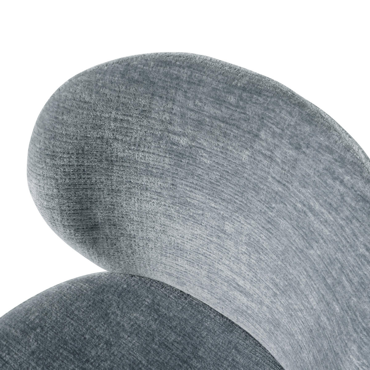 STUHL-SET 2 Stück Sitzfläche 360° drehbar Bouclé  - Blau, MODERN, Textil/Metall (58/80/65cm) - Livetastic