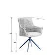 ARMLEHNSTUHL  in Eisen Webstoff  - Schwarz/Grau, Design, Textil/Metall (64/88/60cm) - Novel