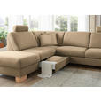 ECKSOFA in Mikrofaser Beige  - Wildeiche/Beige, KONVENTIONELL, Holz/Textil (236/286cm) - Voleo