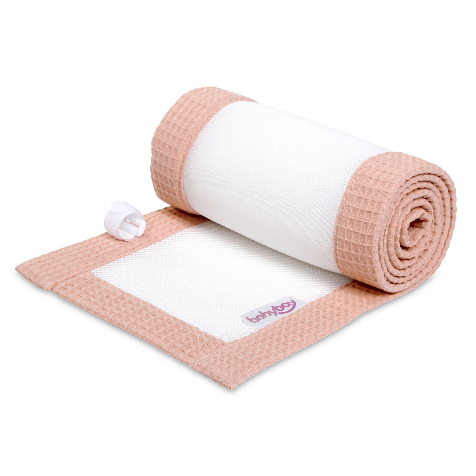 NESTCHEN babybay Nestchen 3D Mesh  - Aprikose, Basics, Naturmaterialien (168/24/2cm) - Tobi