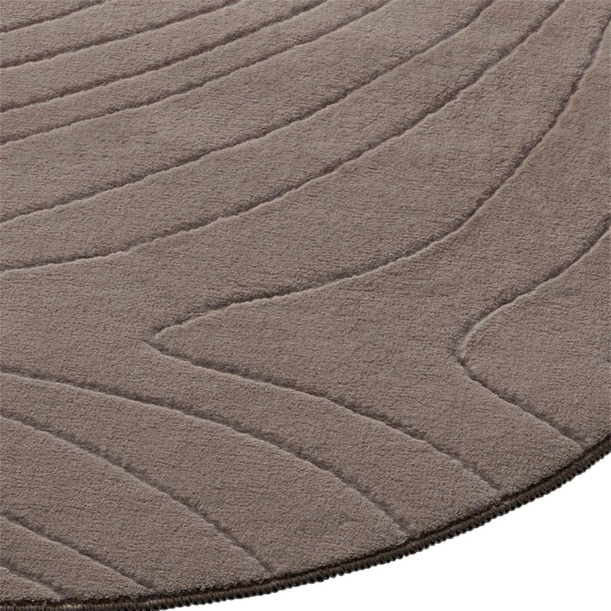 WEBTEPPICH 80 cm Stilo Taupe rund  - Taupe, Basics, Textil (80cm) - Novel