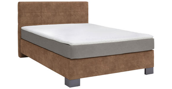 BOXSPRINGBETT 100/200 cm  in Braun  - Graphitfarben/Braun, Design, Holz/Textil (100/200cm) - Hom`in