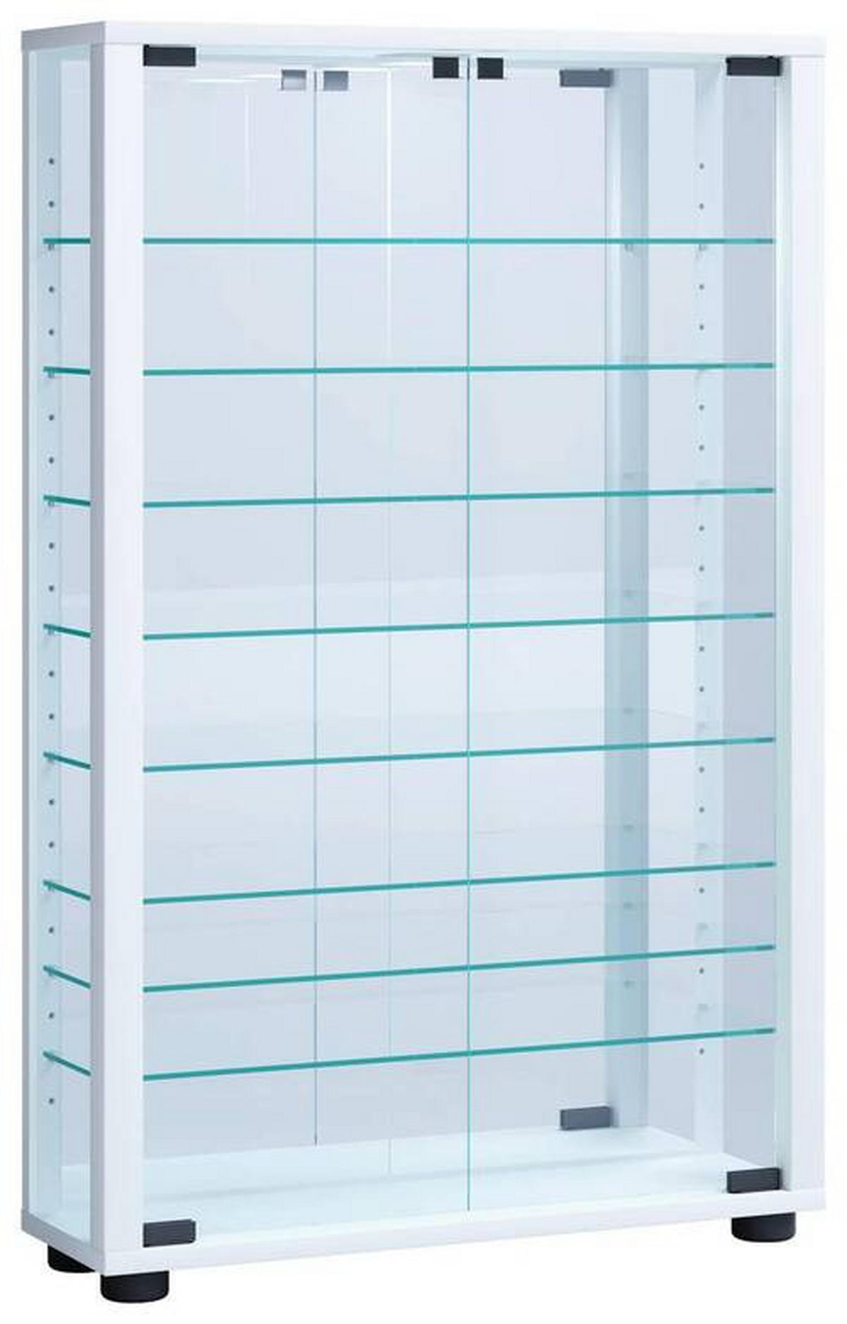 HÄNGEVITRINE in Weiss  - Weiss/Schwarz, Modern, Glas/Holzwerkstoff (59/91,3/18cm) - MID.YOU
