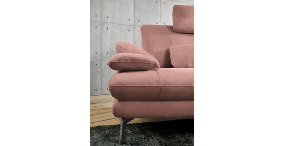ECKSOFA in Velours Flieder 284/184 cm - Flieder/Schwarz, Design, Textil/Metall (284/184cm) - Dieter Knoll