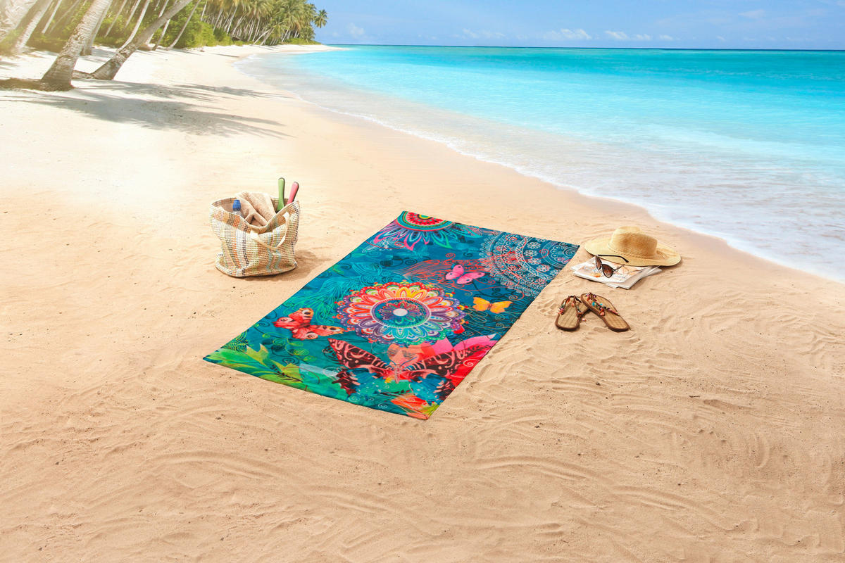 STRANDTUCH Multicolor 100/180 cm  - Multicolor, Trend, Textil (100/180cm)