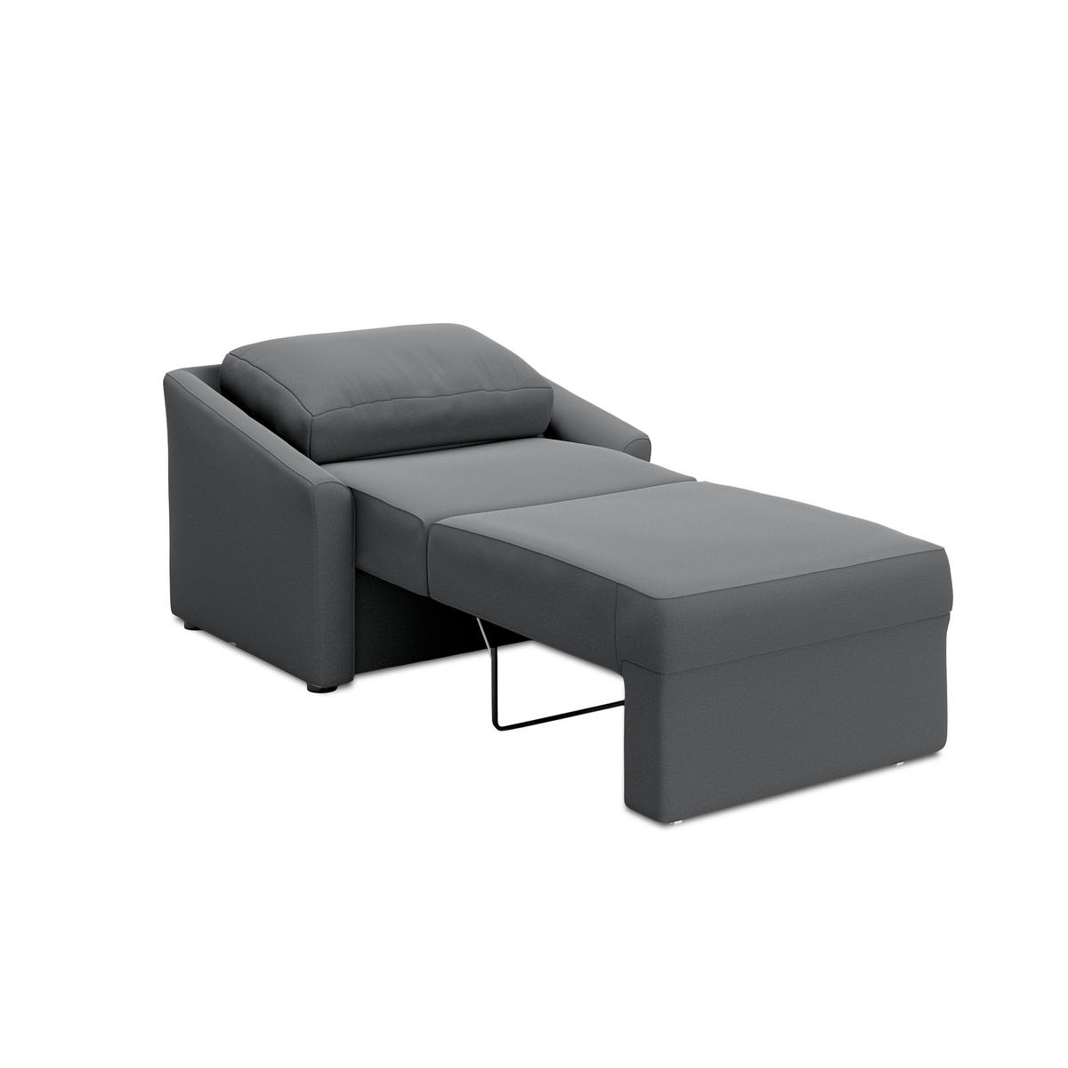 SCHLAFSESSEL RELAX BOX Mikrofaser Schlammfarben Liegefunktion Rücken echt  - Schlammfarben/Schwarz, Basics, Kunststoff/Textil (108/86/96cm) - MID.YOU