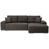 ECKSOFA Braun Webstoff  - Silberfarben/Braun, Design, Kunststoff/Textil (280/194cm) - Carryhome