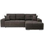 ECKSOFA Braun Webstoff  - Silberfarben/Braun, Design, Kunststoff/Textil (280/194cm) - Carryhome