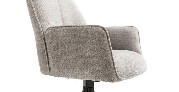ARMLEHNSTUHL  Sitzfläche 180° drehbar, automatische Rückholfunktion  - Schwarz/Grau, Design, Textil/Metall (59/88/63cm) - Carryhome