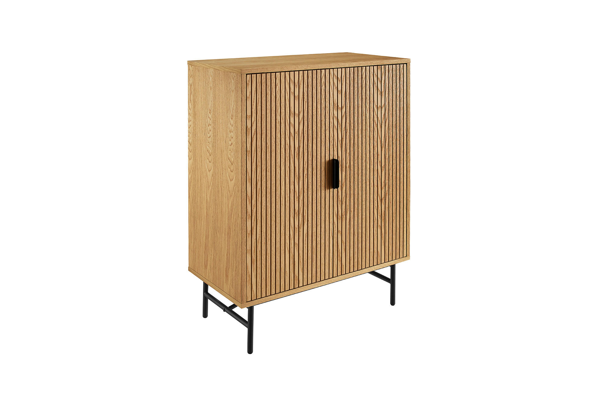 KOMMODE  in 80/110/40 cm  - Eichefarben/Schwarz, Design, Holz/Holzwerkstoff (80/110/40cm) - Livetastic