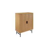 KOMMODE , 80/110/40 cm,  - Eichefarben/Schwarz, Design, Holz/Holzwerkstoff (80/110/40cm) - Livetastic