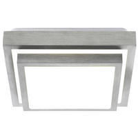 LED-DECKENLEUCHTE Quattro 30/30 cm  - Alufarben/Weiß, Basics, Kunststoff/Metall (30/30cm) - Novel