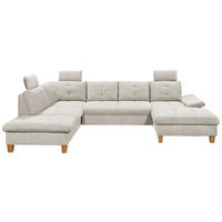 WOHNLANDSCHAFT in Cord Beige  - Eichefarben/Beige, Konventionell, Holz/Textil (220/324/170cm) - MID.YOU
