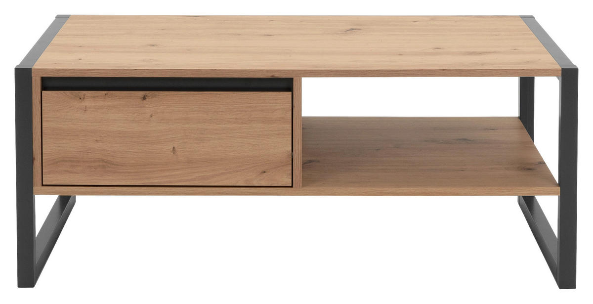 COUCHTISCH in Holzwerkstoff 100/55/40 cm  - Eichefarben/Anthrazit, Konventionell, Holzwerkstoff (100/55/40cm) - MID.YOU
