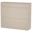 SCHUHKIPPER - Taupe, Design, Glas/Holzwerkstoff (110/96/33cm) - Moderano