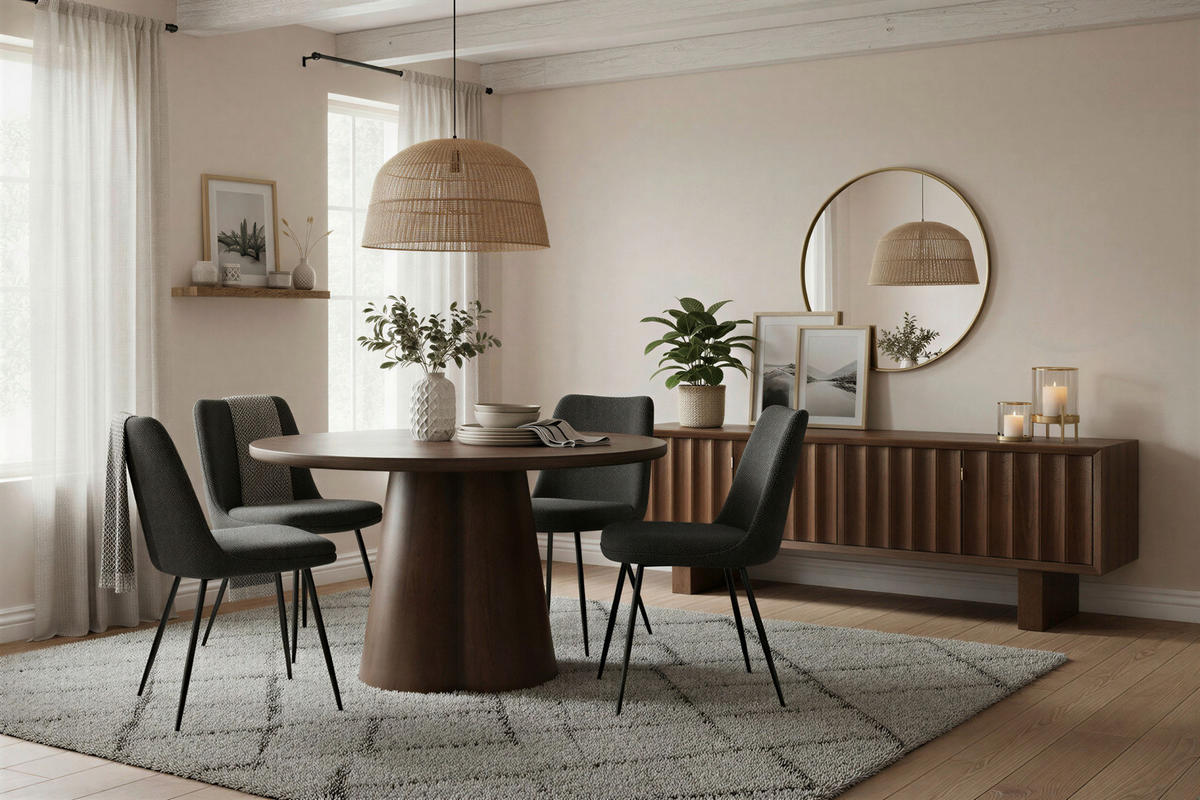 LOWBOARD  180/60/45 cm   - Messingfarben/Braun, Design, Holz/Metall (180/60/45cm) - MID.YOU