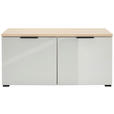 GARDEROBENBANK  in 97/47/40 cm  - Kaschmir/Eichefarben, Design, Glas/Kunststoff (97/47/40cm) - Voleo
