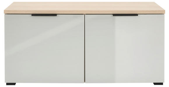 GARDEROBENBANK  in 97/47/40 cm  - Kaschmir/Eichefarben, Design, Glas/Kunststoff (97/47/40cm) - Voleo
