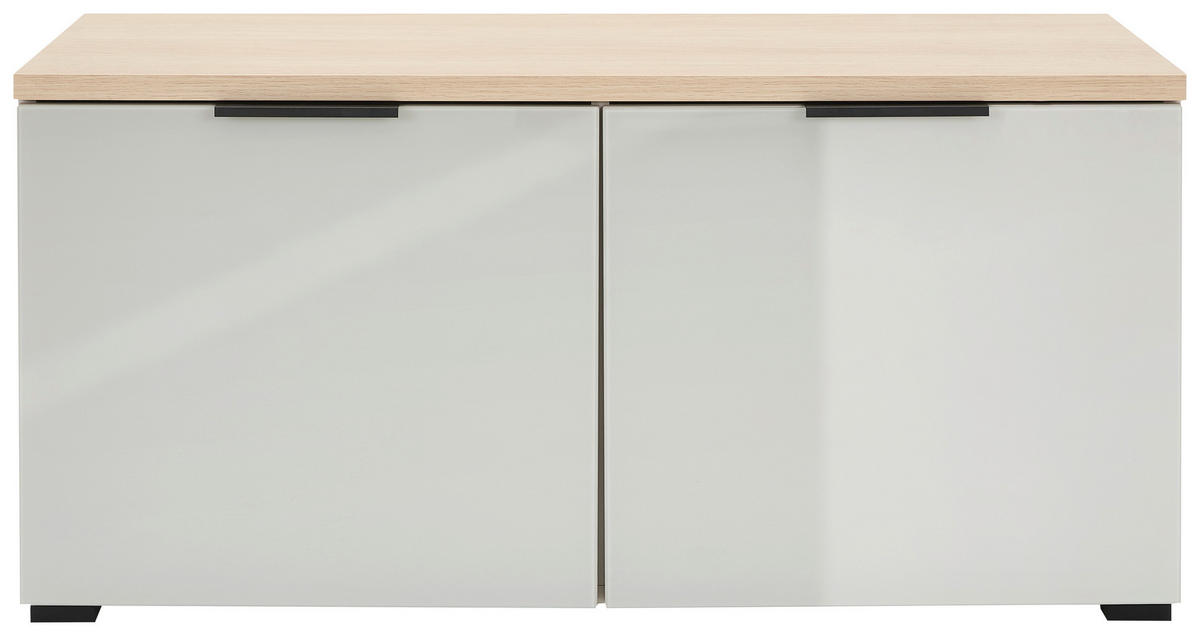 KLUPA ZA PREDSOBLJE - kašmir/boje hrasta, Design, staklo/drvni materijal (97/47/40cm)