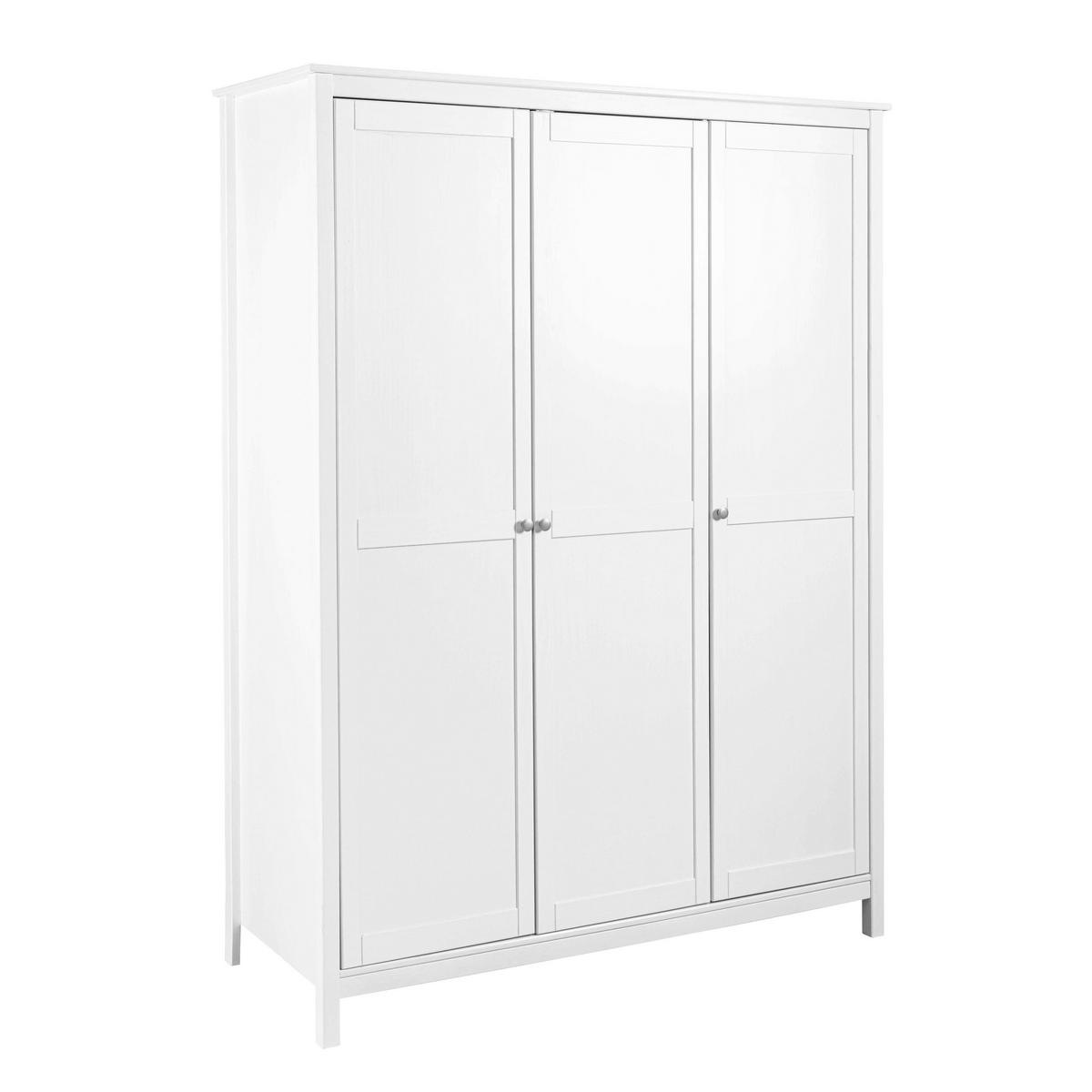 ORMAR ZA ODJEĆU bijela   - bijela/srebrne boje, Moderno, metal/drvo (155/210/60cm)