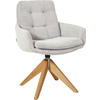 ARMLEHNSTUHL  in Cord  - Eichefarben/Hellgrau, Design, Holz/Textil (63/90/69cm) - Johann Jakob