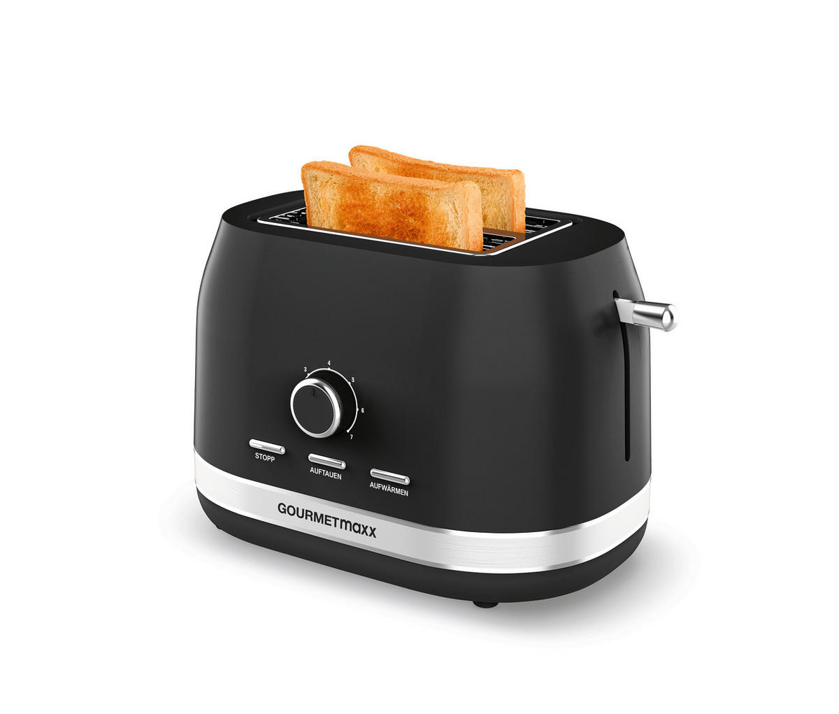 TOASTER GOURMETmaxx  - Schwarz, Basics, Kunststoff (33,2/21,6/21,9cm) - GOURMETMAXX