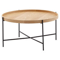COUCHTISCH in Holzwerkstoff 78/78/40 cm  - Schwarz/Braun, Modern, Holzwerkstoff/Metall (78/78/40cm) - MID.YOU