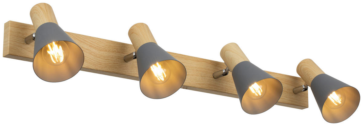 DECKENLEUCHTE    67/11,5/12,5 cm  - Grau, Trend, Metall (67/11,5/12,5cm) - Novel