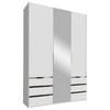 DREHTÜRENSCHRANK in Weiss, Silberfarben  - Chromfarben/Weiss, Modern, Glas/Holzwerkstoff (150/216/58cm) - MID.YOU