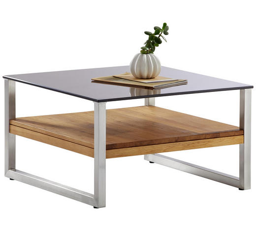 couchtisch eiche massiv glas, couchtisch eiche massiv quadratisch edelstahlfarben, eichefarben, Design ideen