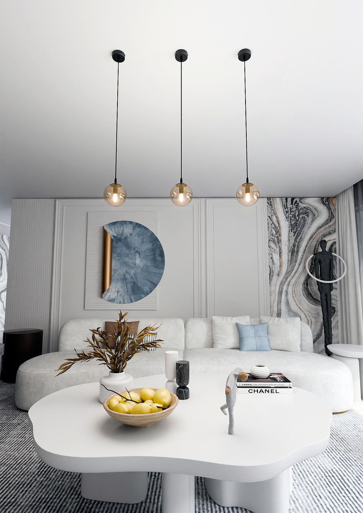 HÄNGELEUCHTE  12/8/100 cm    - Schwarz, KONVENTIONELL, Glas/Metall (12/8/100cm)