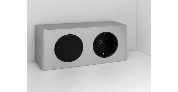 SPIEGELSCHRANK 80/64/20 cm  - Eiche Wotan/Schwarz, ROMANTIK / LANDHAUS, Glas/Holzwerkstoff (80/64/20cm) - Xora