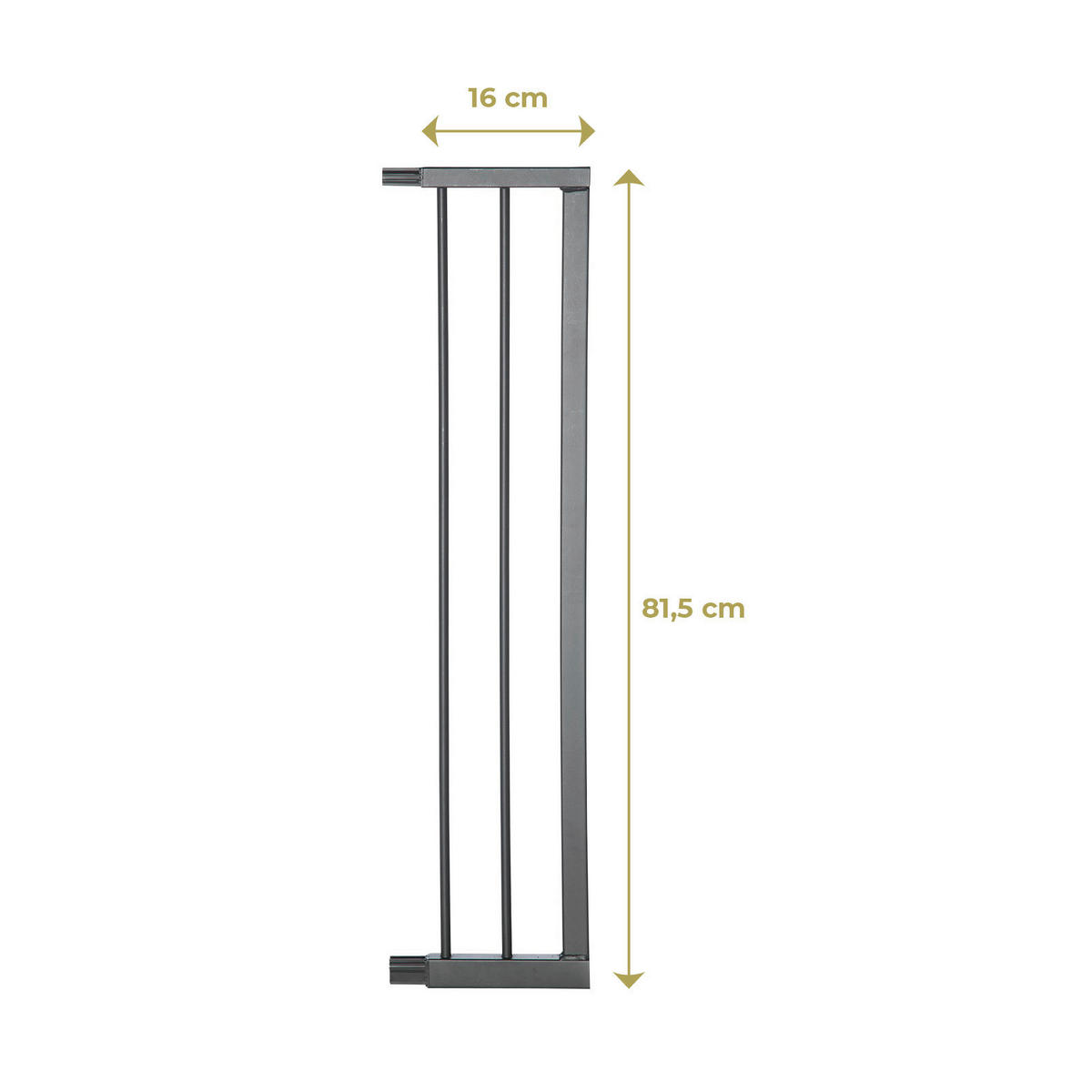 SCHUTZGITTERVERLÄNGERUNG 16/81,5 cm  - Hellgrau, Basics, Metall (16/81,5cm) - Geuther