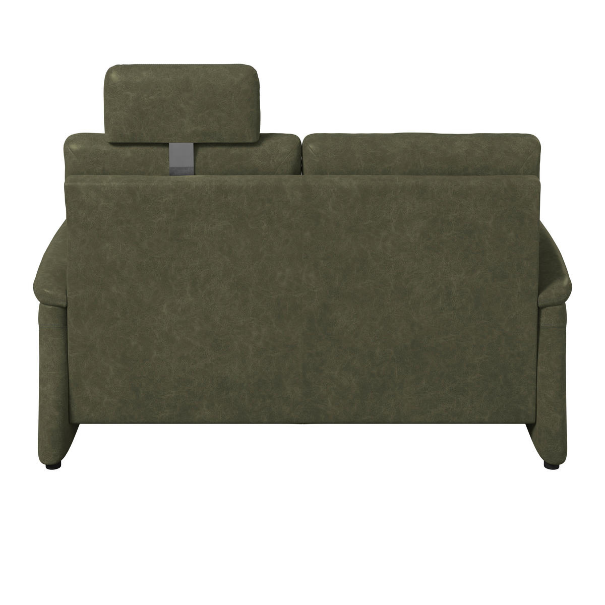 2,5-SITZER  in Mikrofaser Olivgrün Modern, Retro  - Schwarz/Olivgrün, KONVENTIONELL, Kunststoff/Textil (170/99/91cm) - Elegando
