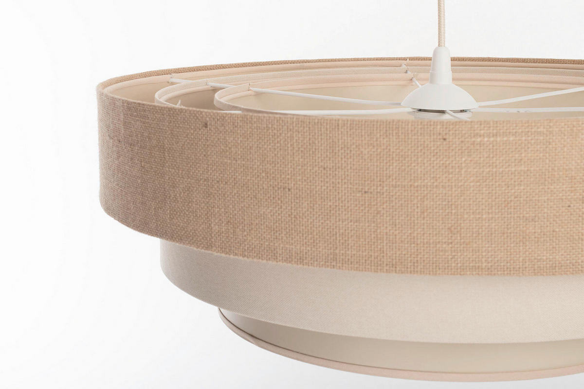 HÄNGELEUCHTE Boho 60/89 cm   - Beige/Karamell, Design, Kunststoff/Textil (60/89cm)