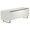 LOWBOARD Schwarz, Weiss  160/51/45 cm  - Weiss/Schwarz, Design, Glas/Holzwerkstoff (160/51/45cm) - Moderano