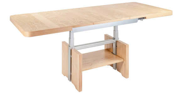 COUCHTISCH furniert, teilmassiv 110-150/70/56-75 cm rechteckig Eichefarben  - Eichefarben, KONVENTIONELL, Holzwerkstoff (110-150/70/56-75cm) - Venda