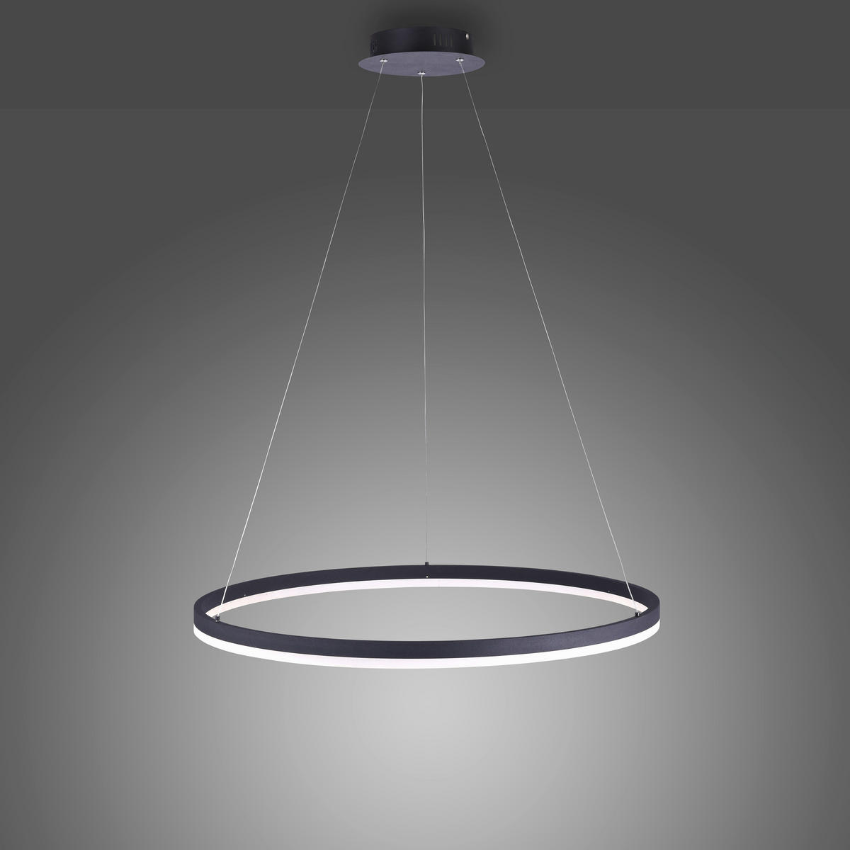 LED-HÄNGELEUCHTE Titus 80/80/120 cm   - Anthrazit, Design, Kunststoff/Metall (80/80/120cm) - Paul Neuhaus