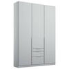 DREHTÜRENSCHRANK in Hellgrau  - Hellgrau/Alufarben, Modern, Holzwerkstoff (136/229/54cm) - Rauch Möbel